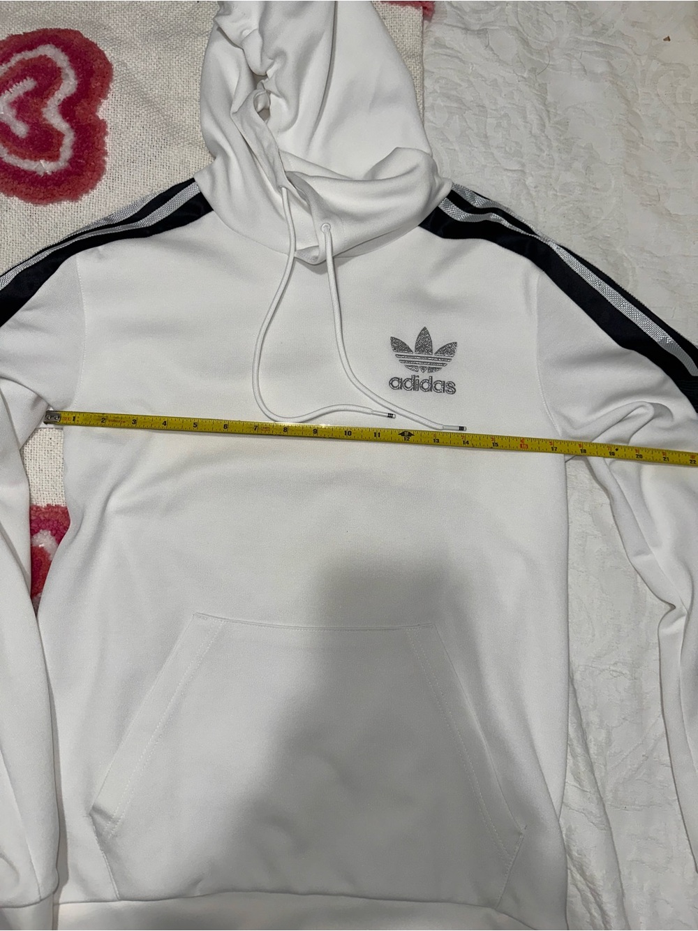 Men’s Adidas White Chile Inspired Joggers And Hoodie Bundle - Picture 3 of 16
